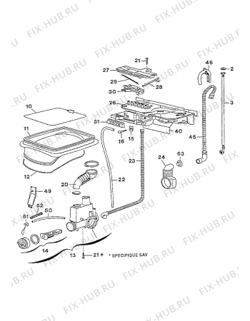 Взрыв-схема стиральной машины Zanussi TL1073 - Схема узла Water equipment